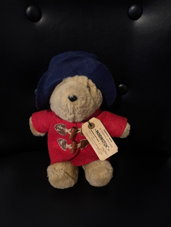 Eden Other - Stuffed Bear Plush in Red Coat and Navy Hat - Classic Paddington Style